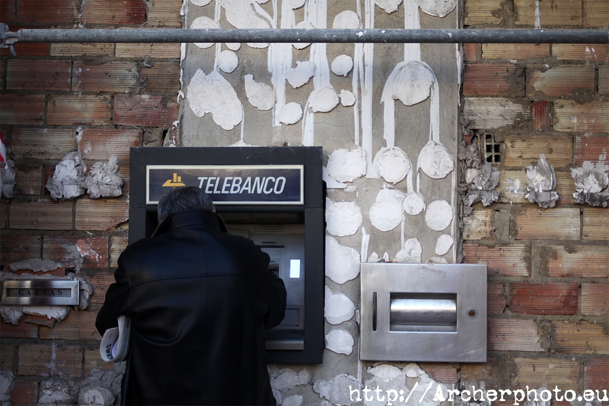 Cajero automático en obras